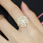 Rotating Clover Anxiety Ring