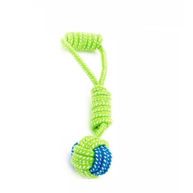 Green Rope Ball Chew Toy