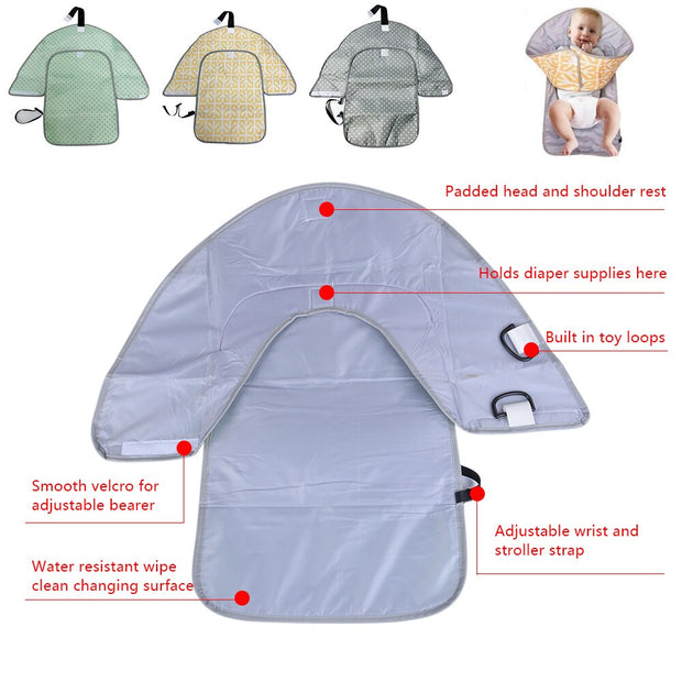 3-in-1 Clean Hands Folding Diaper Bag